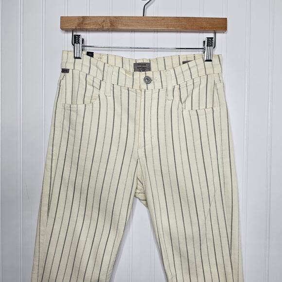 Citizens of Humanity Striped Drew Fray High Rise Crop Flare Jeans Size 25 Boho - Picture 4 of 15